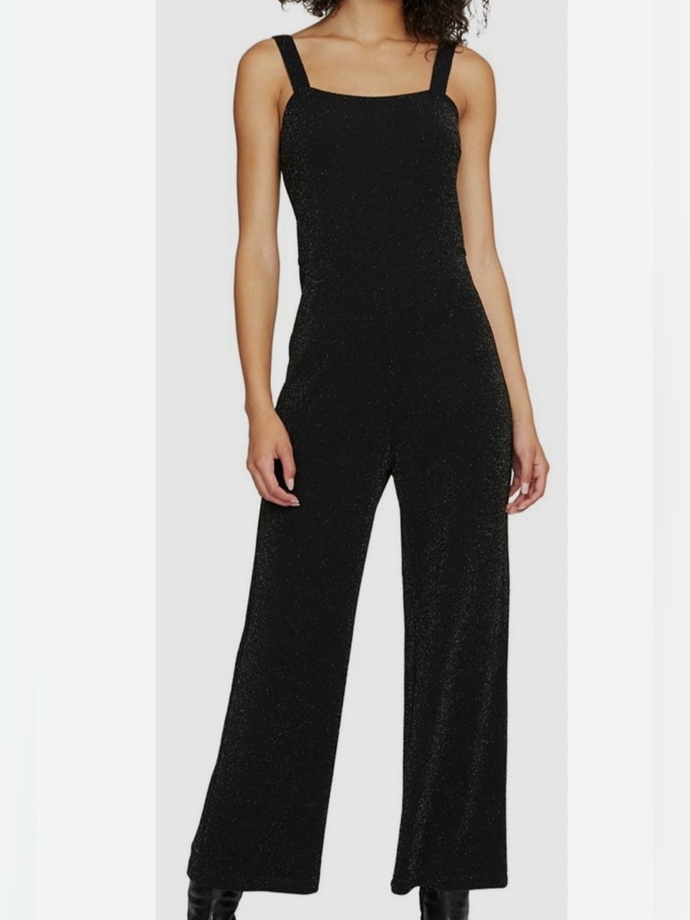 KEEPSAKE the Label Black Sparkle Square-Neck Jumpsuit